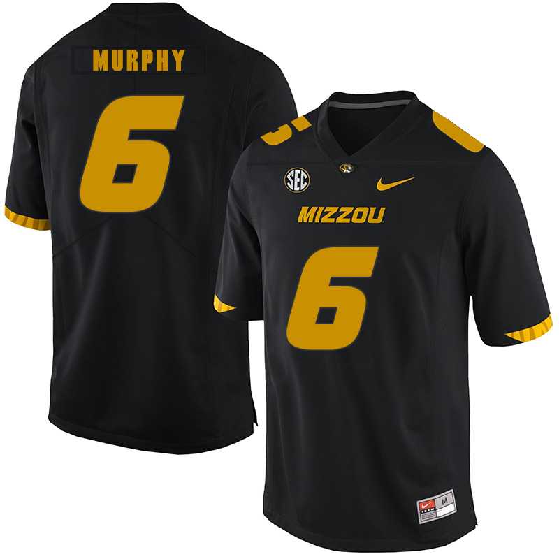 Missouri Tigers #6 Marcus Murphy III Black Nike College Football Jersey